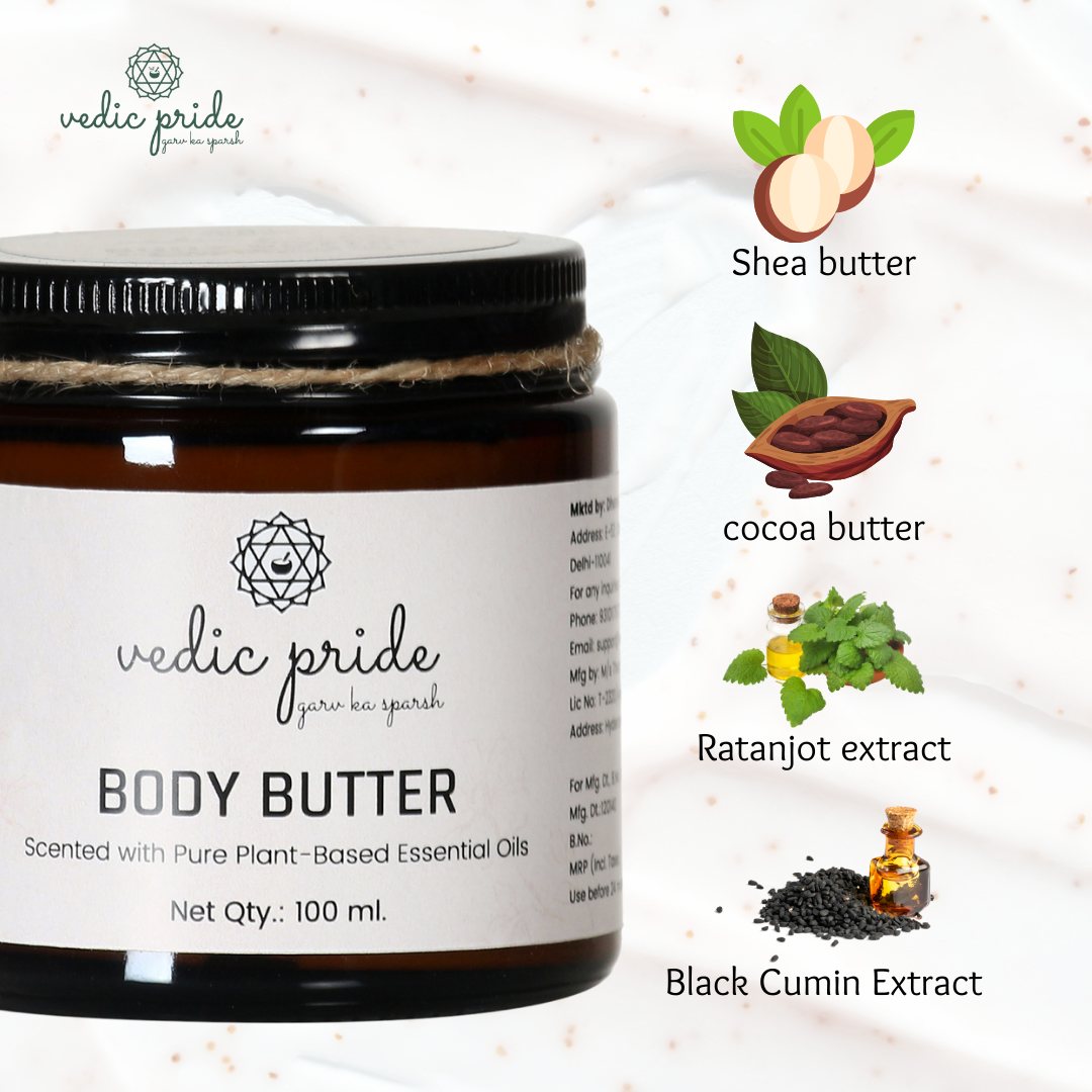 Ayurvedic Body Butter | Ghee Based Body Butter Lotion | Deeply Moisturize & Nourish Skin